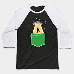 Cat Abduction - Funny Aliens Alien Life Believer Space Geek Baseball T-Shirt